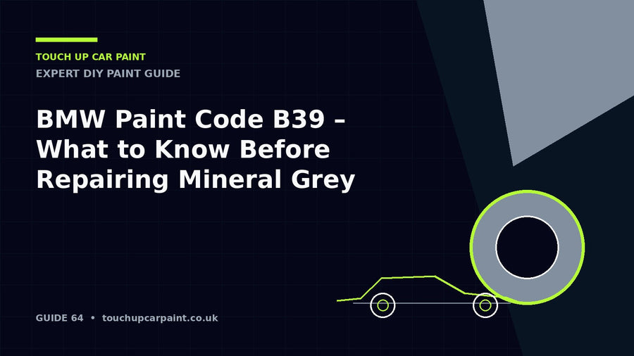 BMW Paint Code B39 – What to Know Before Repairing Mineral Grey