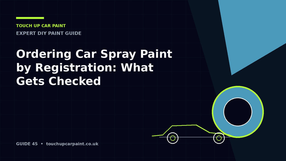 Ordering Car Spray Paint by Registration: What Gets Checked – Touch Up Car Paint guide