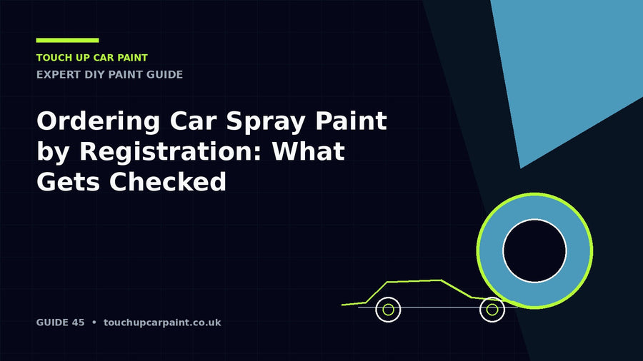 Ordering Car Spray Paint by Registration: What Gets Checked