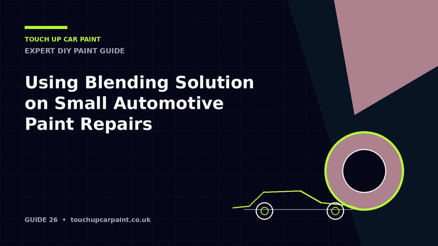 Using Blending Solution on Small Automotive Paint Repairs