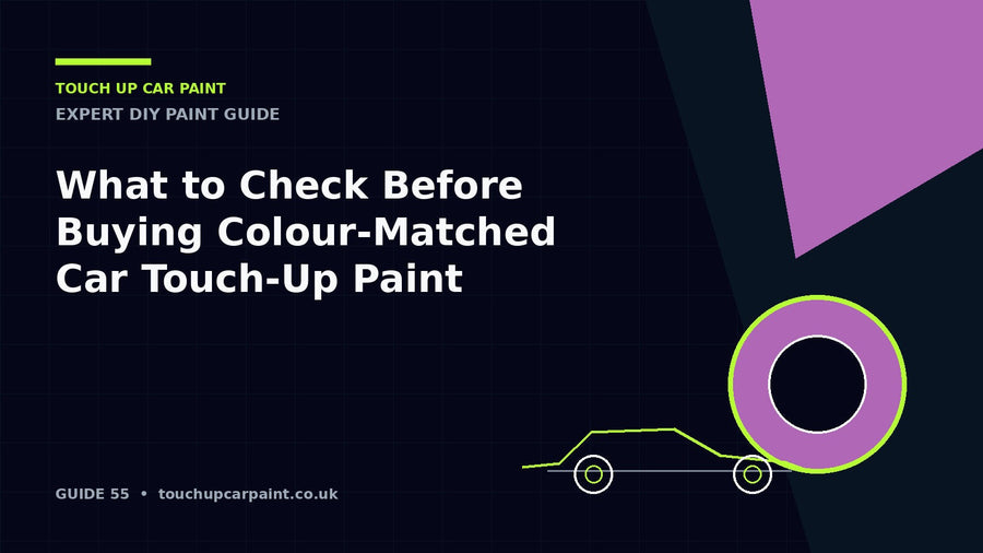 What to Check Before Buying Colour-Matched Car Touch-Up Paint