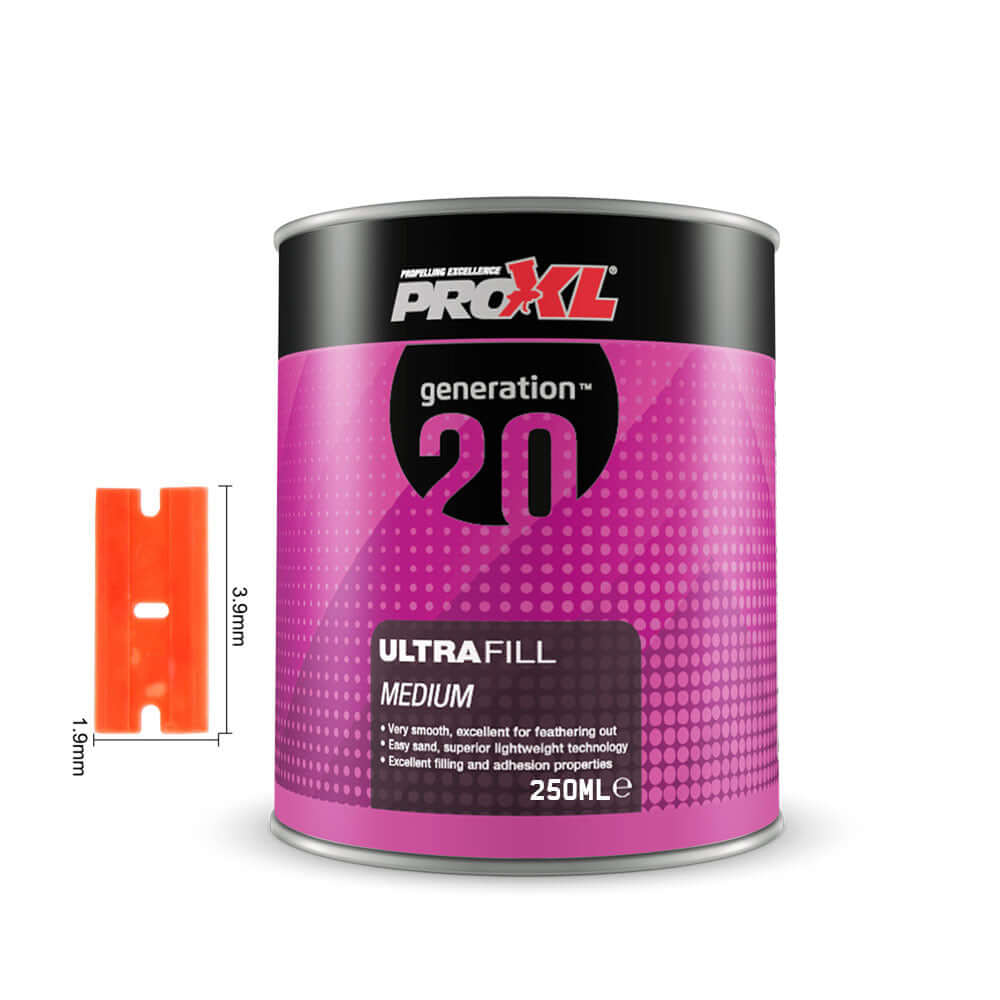 Medium Body Filler + Scraper (250ml) PROXL – Paint Preparation & Repair product image