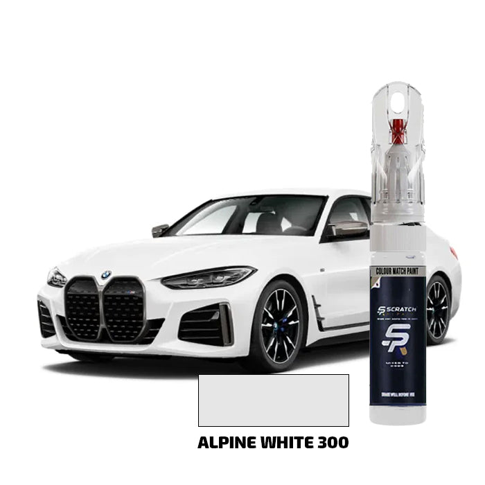 Alpine White 300 touch-up paint for BMW, code BMW